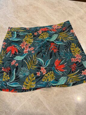 Ripskirt Hawaii Wrap Mini Skirt Size XX-Large Green Tropical Print